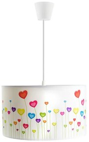 Belis Detský luster na lanku HEARTS 1xE27/60W/230V 0926
