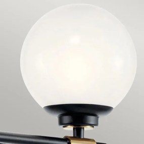 Kichler KL-BENNO2-BK-CPZ-LED Kúpeľňové svietidlo BENNO 2xLED/3W/230V čierna/zlatá IP44