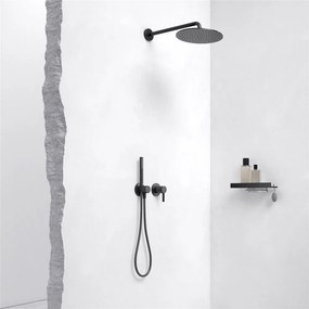 KEUCO Universal horná sprcha 1jet, priemer 250 mm, čierna matná, 59886370201