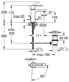 GROHE 23870003 - Umývadlová batéria PLUS veľkosť S lesklý chróm