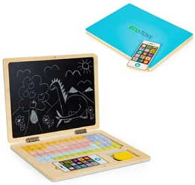 WELLHOX Vzdelávacia magnetická tabuľa notebook písmená čísla