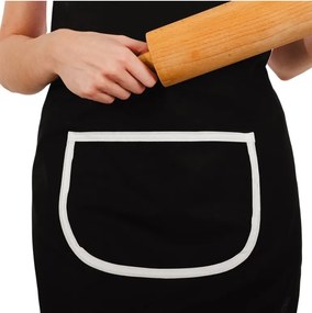 Kuchynská zástera Burger EMI, čierna