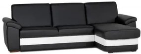 Rohová sedacia súprava Bonita, ľavá, čierna / biela (tiguan 109/110)