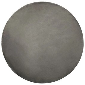 Okrúhly viskózový koberec ⌀ 140 cm tmavosivý GESI II Beliani
