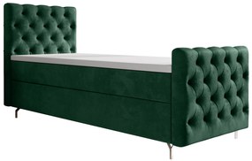 Jednolôžková posteľ 80 cm Clinton Comfort (smaragdová) (s roštom, bez úl. priestoru). Vlastná spoľahlivá doprava až k Vám domov. 1082191