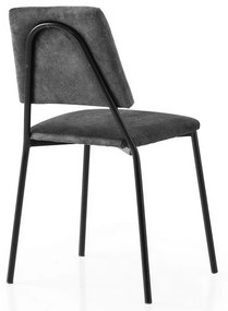 Súprava jedálenských stoličiek Lima Grey and Black, 2 ks