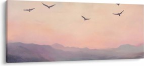 Obraz - Hejno vtákov II. (120x50 cm)