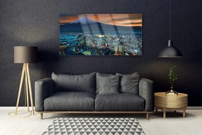 Obraz na akrylátovom skle Mesto hora dmy 120x60 cm