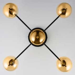 Jupiter 2032 - Prisadený luster FIGARO 5xG9/10W/230V čierna/zlatá/béžová
