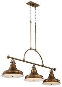 Quoizel QZ-EMERY3P-WS - Luster na reťazi EMERY 3xE27/100W/230V mosadz