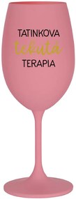 TATINKOVA TEKUTÁ TERAPIA - ružový pohár na víno 350 ml