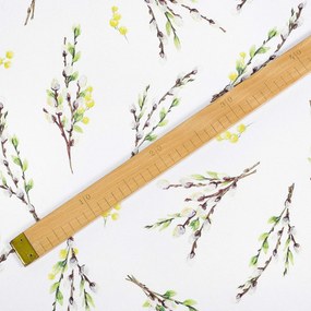 Goldea veľkonočná teflónová látka na obrusy - bahniatka 160 cm