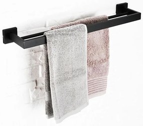 Rea Erlo 02, 2-radový vešiak na uteráky 60cm 332919, čierna matná, REA-06908