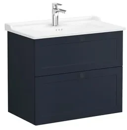 Kúpeľňová skrinka s umývadlom VitrA Root 80x67x46 cm modrá mat ROOTC80BINTC