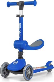 Trojkolesová balančná kolobežka-scooter so sedadlom FUZZY pre deti blue