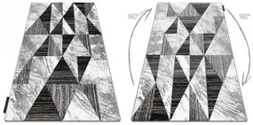 Kusový koberec ALTER Nano trojuholníky, sivý