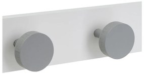 Bielo-sivý nástenný vešiak z borovicového dreva 40 cm Anillos – Casa Selección