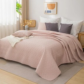 Prehoz na posteľ DASH púdrový 240x220 cm