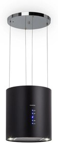 Barett, ostrovčekový digestor, Ø 35 cm, recirkulácia 560 m³/h, LED, filter s aktívnym uhlím, čierny