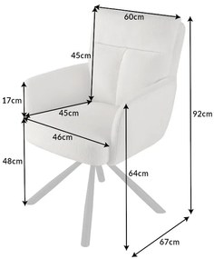 Retro stolička Big George béžová otočná 360