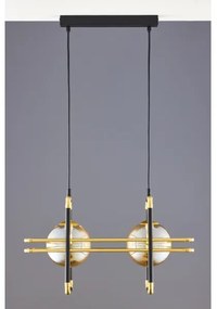 Jupiter 2026 - Luster na lanku FIORI 2xG9/10W/230V čierna/zlatá/béžová