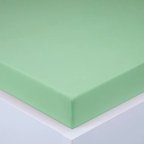 Napínacia plachta na posteľ jersey EXCLUSIVE svetlo zelená 90 x 200 cm