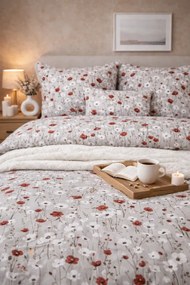 Posteľná obliečka Béžové maky 140x200/70x90 cm – 100 % bavlna