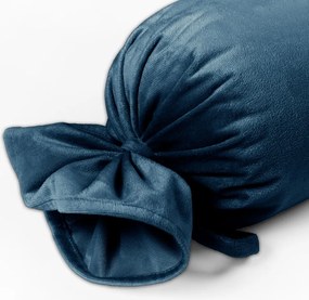 Biante Zamatový vankúš valec bonbon Velvet Prémium SVP-028 Petrolejovo modrý 15x40 cm