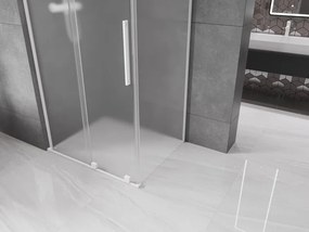 Mexen Velar L, sprchový kút s posuvnými dverami 110 x 90 cm, 8mm sklo námraza, biela matná, 871-110-090-33-20