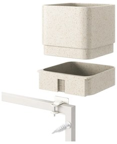 Závesné plastové kvetináče na bylinky v súprave 4 ks Cubiko – Umbra