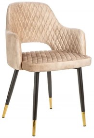 Dizajnová stolička Laney ružový zamat