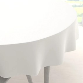 Biante Dekoračný okrúhly obrus Rongo RG-032 Krémový biely Ø 110 cm