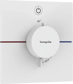 Hansgrohe ShowerSelect Comfort E, termostat pod omietku pre 1 spotrebič, biela matná, HAN-15571700