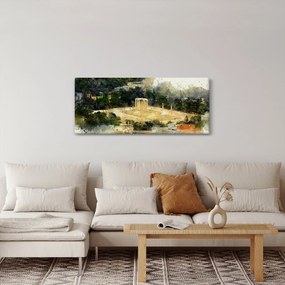 Obraz - Chrám Dia, Atény, Grécko (120x50 cm)