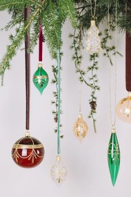 Bella Rose Sklenená vianočná ozdoba Stromek Bílá Mat