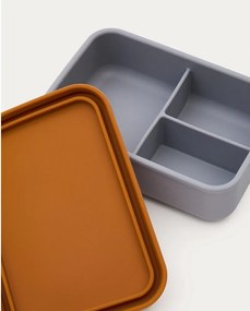 Modrý/oranžový silikónový detský desiatový box Lili – Kave Home
