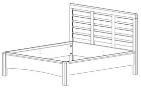 BMB VIOLA - masívna buková posteľ 140 x 200 cm, buk masív