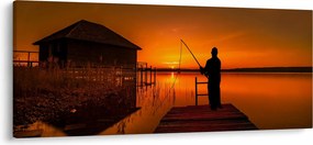 Obraz rybára (120x50 cm)