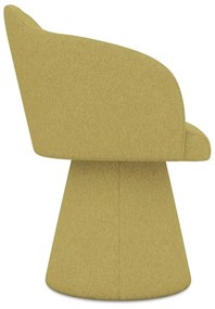 Žlté čalúnené jedálenské kreslo Kanoa – Makamii