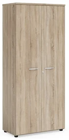 Vysoká šatníková skriňa Praktik 80 x 40 x 182,1 cm, dub sonoma