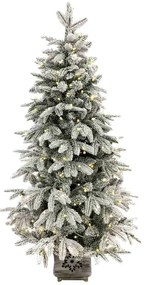 Umelý vianočný stromček 3D Smrek Arktický v kvetináči 120cm 200LED