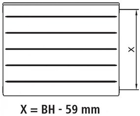 Kermi Therm X2 LINE-K kompaktný doskový radiátor 33 405 x 1605 PLK330401601N1K