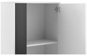 Obývacia stena BRICK biela/čierna