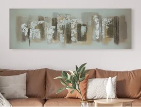 Ručne maľovaný obraz Abstrakce II 150x50 cm, 3D struktúra%