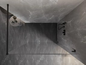 Mexen Lunar sprchová stena pravá 70 x 200 cm, 8mm číre sklo, čierna matná, 830-070-000-70-00-P