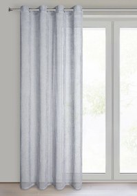 ZÁCLONA NA KRÚŽKOCH NELI 140X250 CM STRIEBORNÁ
