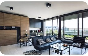 Bodové svietidlo CHLOE AR111 1xGU10/50W/230V hranatý čierna