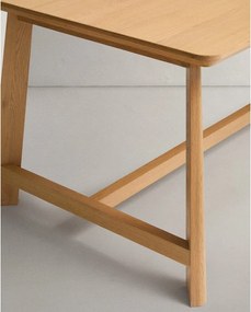 Jedálenský stôl s doskou v dubovom dekore 100x220 cm Idun – Kave Home