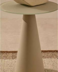 Okrúhly odkladací stolík so sklenenou doskou ø 35 cm Wilshire – Kave Home