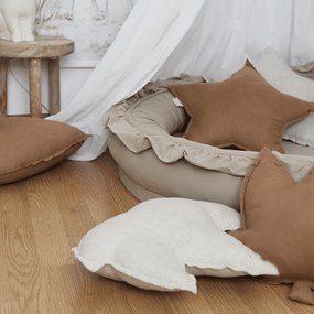 Hniezdo pre deti s volánom cappuccino